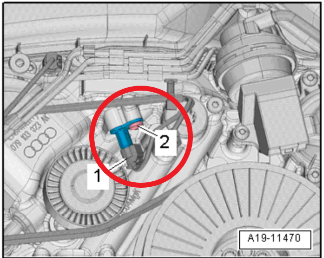 Audi ETC sensor - Location