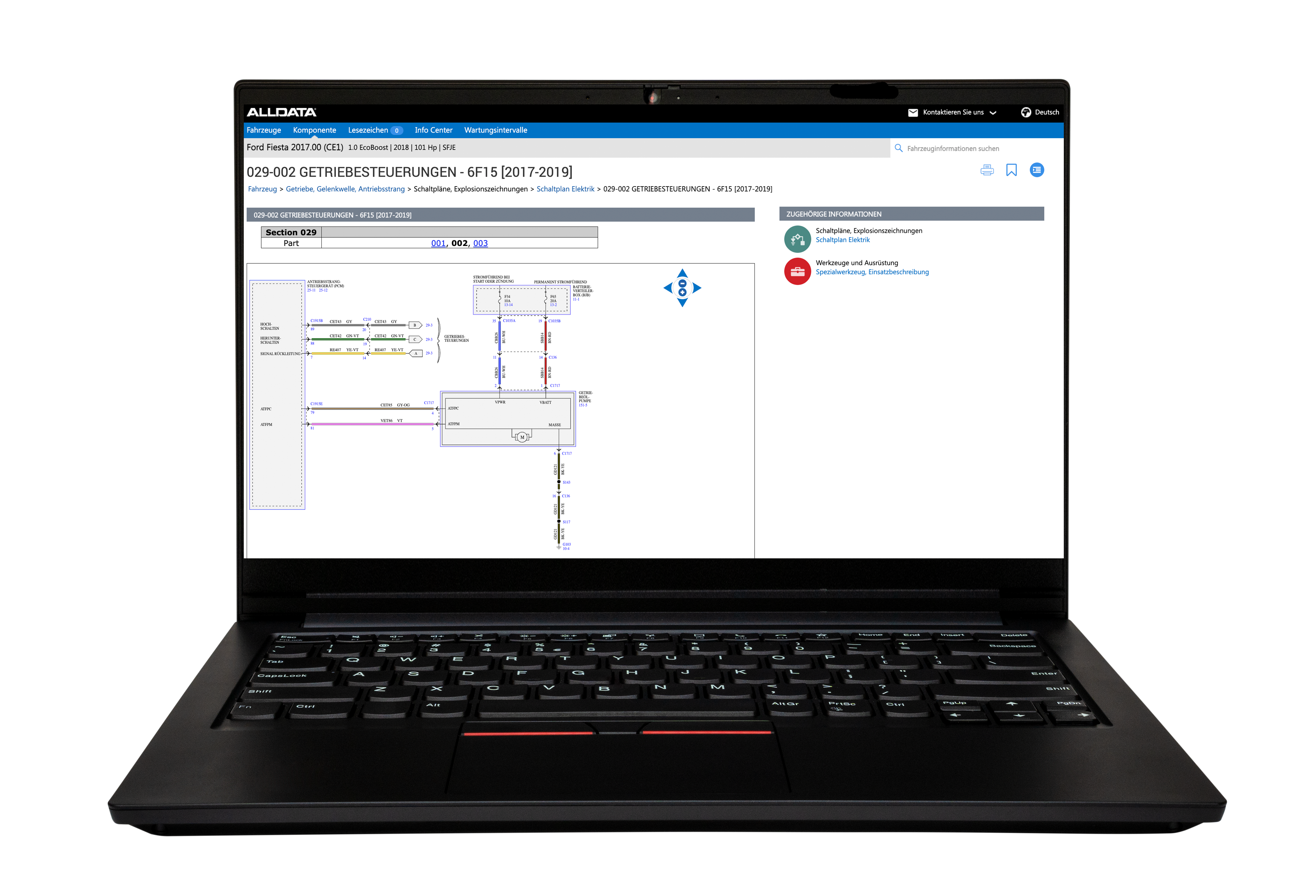 Wiring Diagram in ALLDATA Repair - German