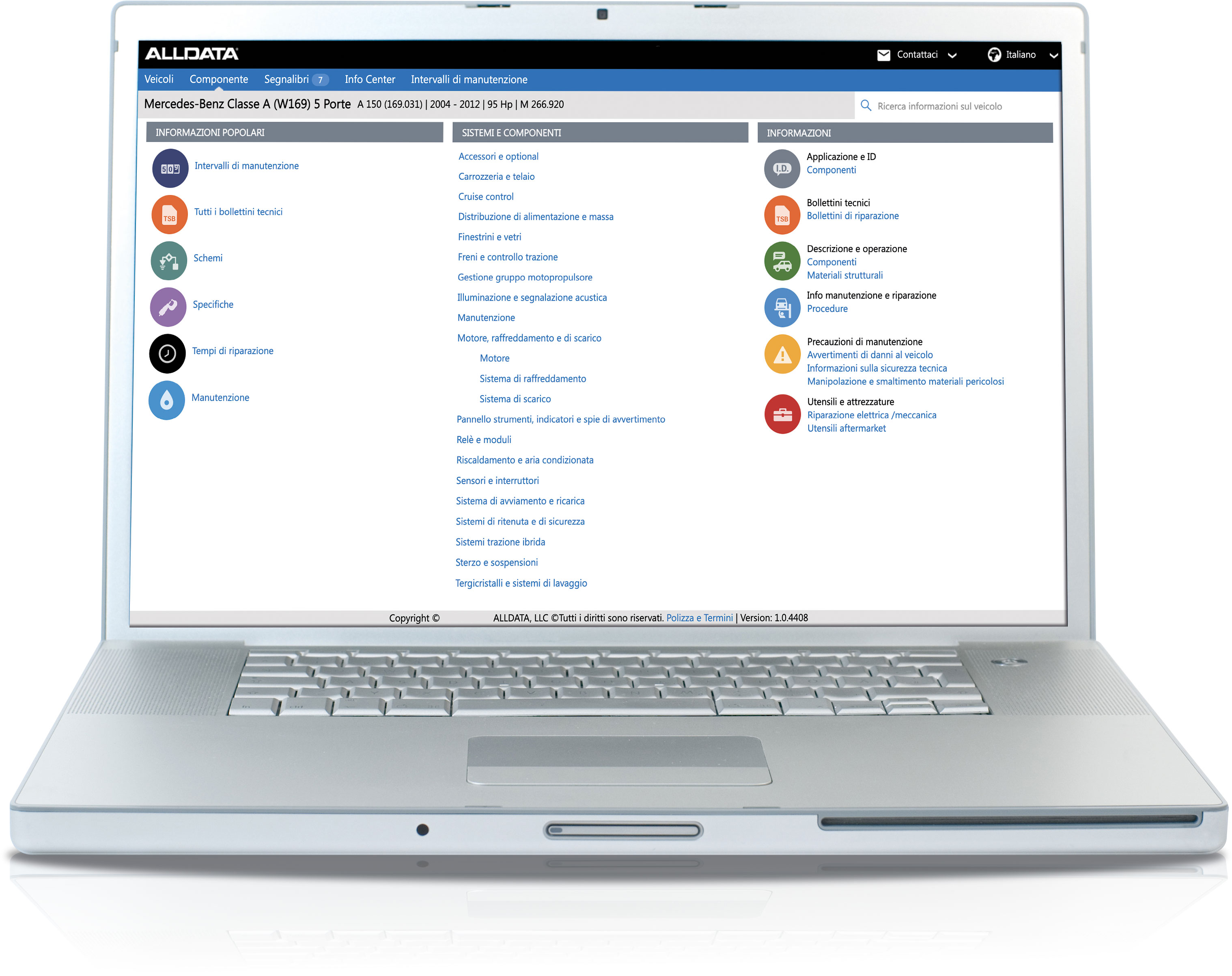 Schermata iniziale ALLDATA Repair