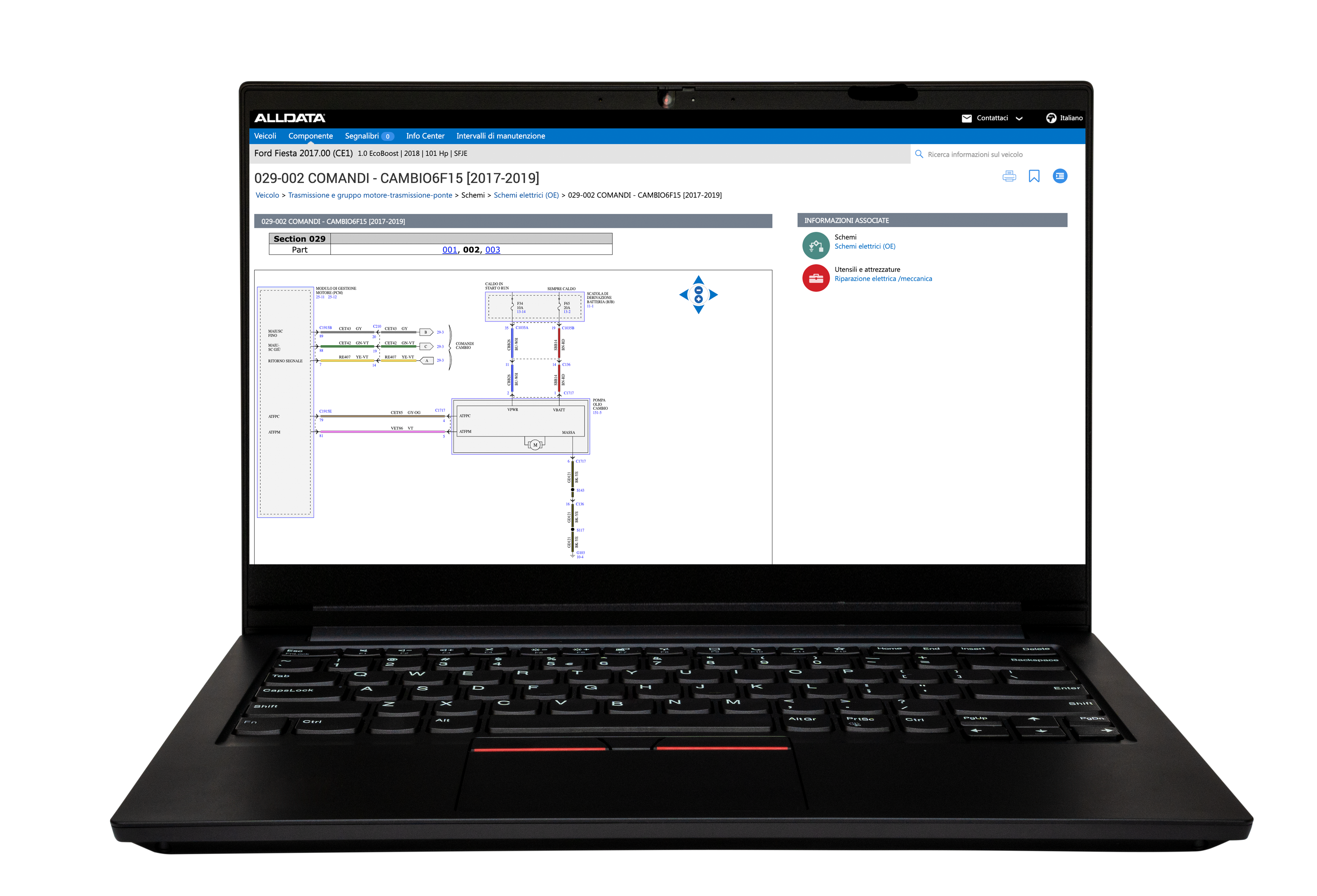 ALLDATA Schema elettrico di riparazione in un computer portatile