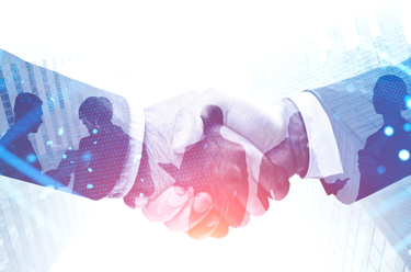 Partnership shaking hands business 