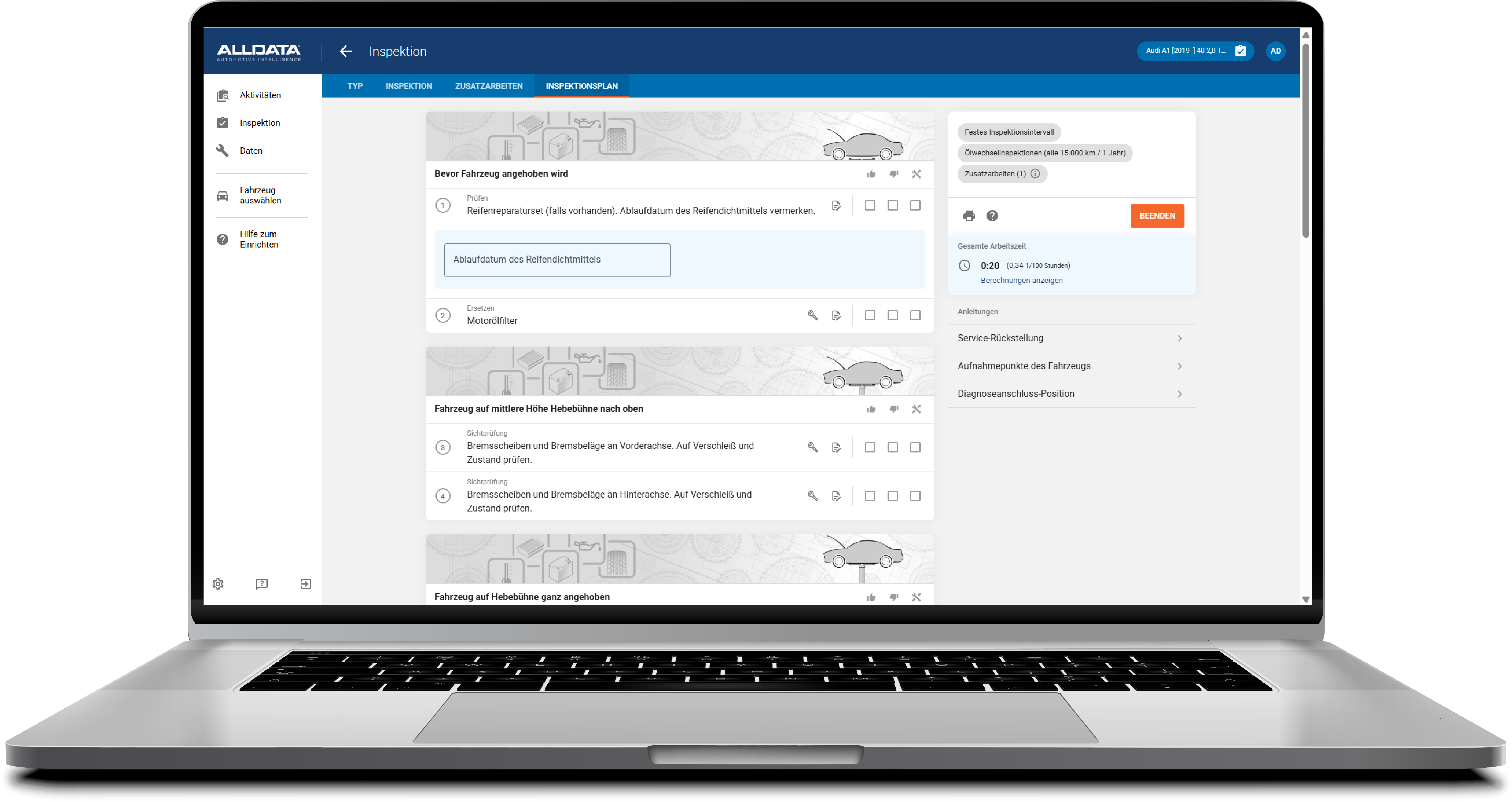 ALLDATA Wartungspläne auf Deutsch