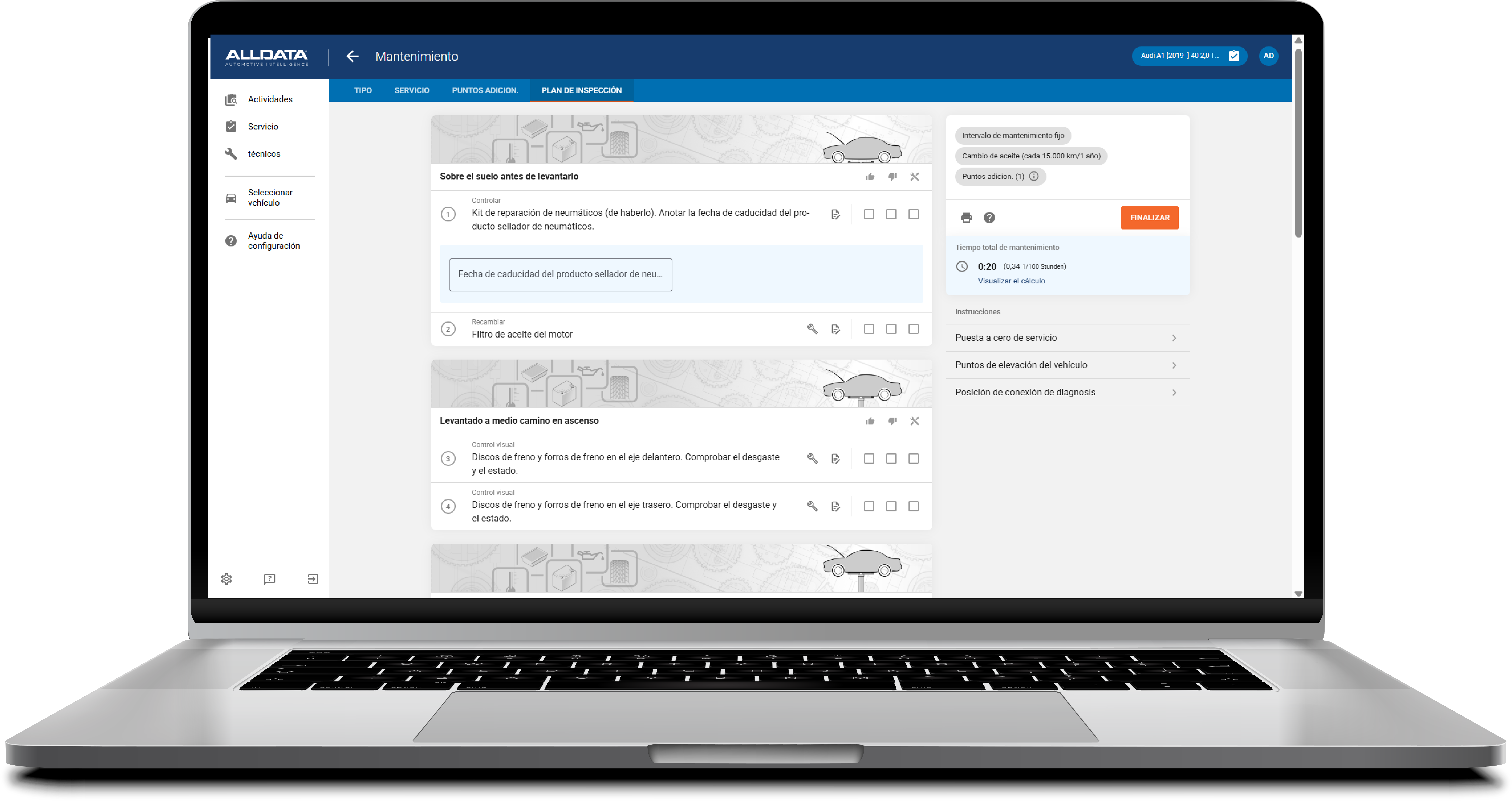 «Programas de mantenimiento ALLDATA» en español