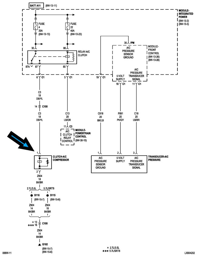 Chrysler AC wiring diagram