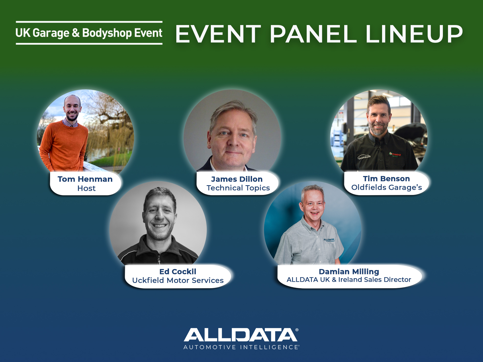Photo of event speakers, headshots 