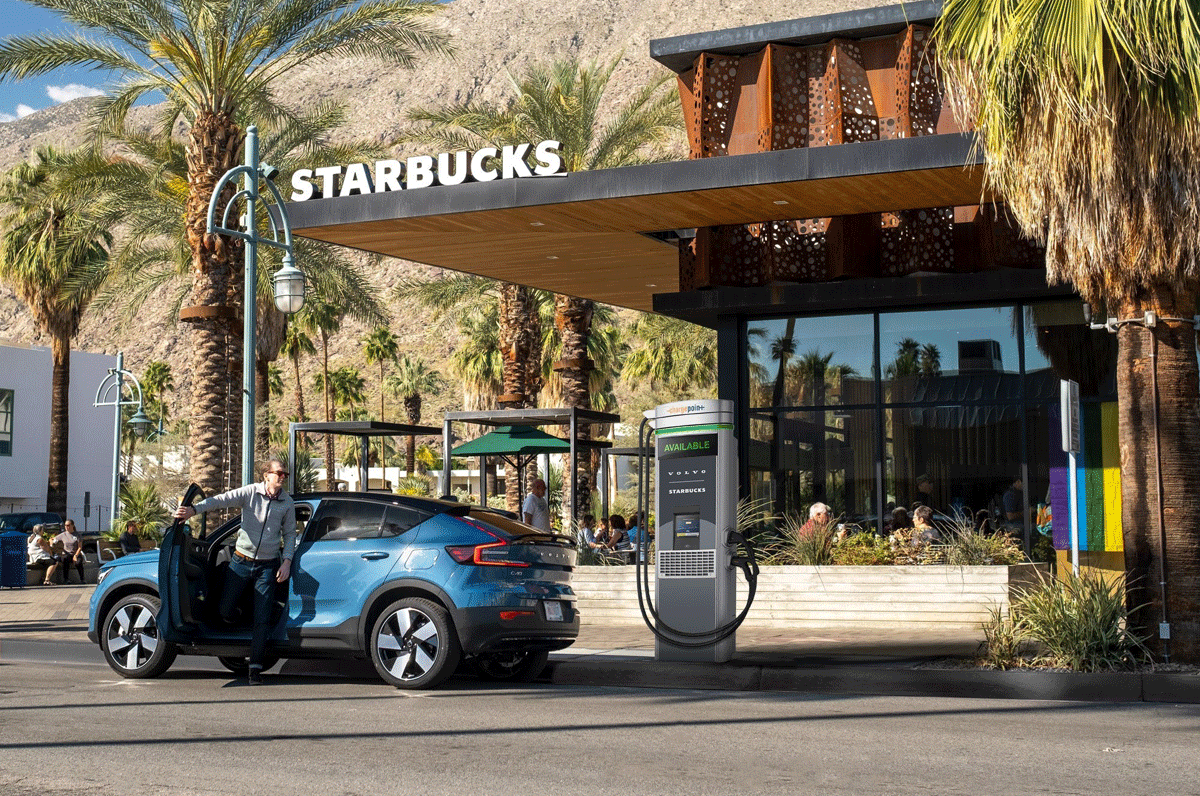 Starbucks EV Charging Station