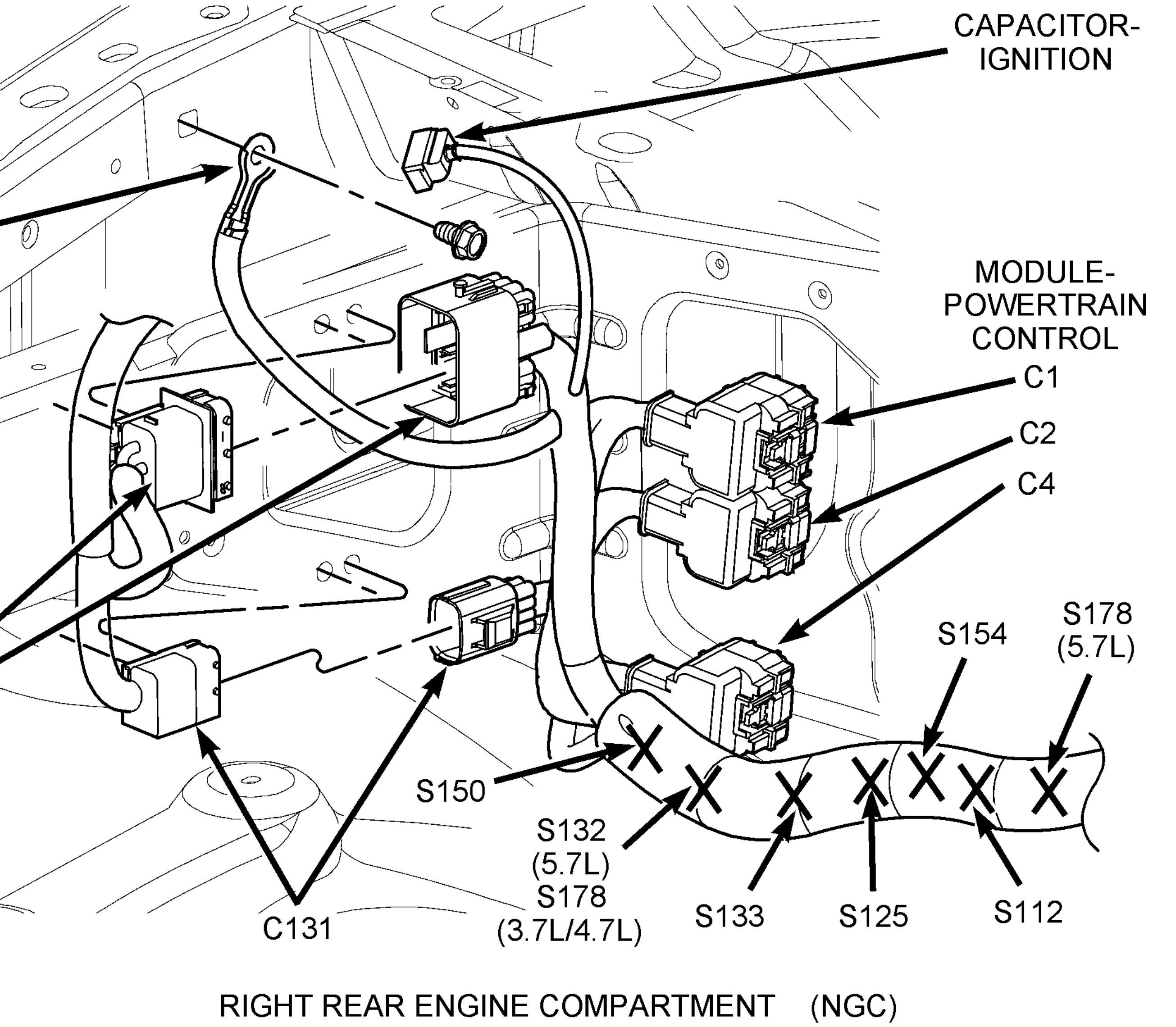 Right Rear Engine Compartment