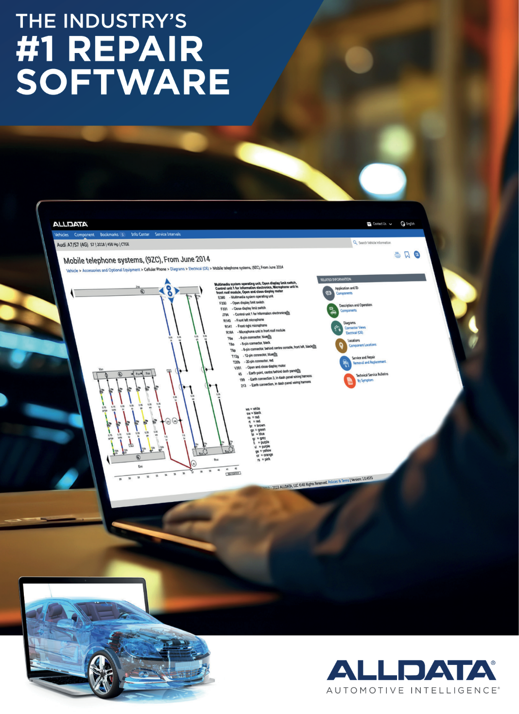 Screen shot of ALLDATA Getting started leaflet