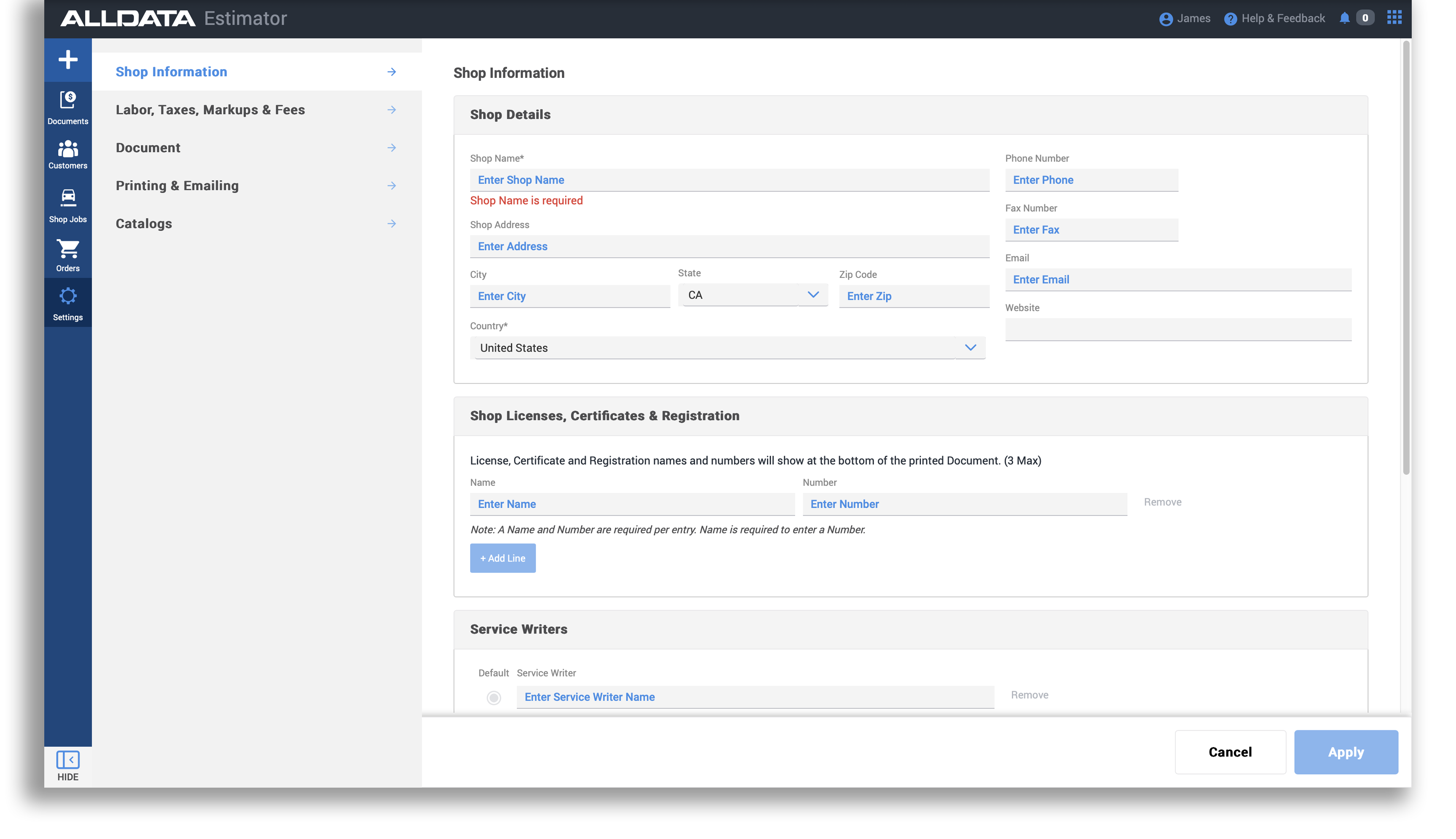 ALLDATA Estimator