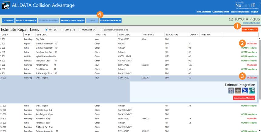 Alldata collision advantage
