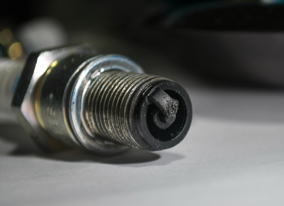 burned spark plug