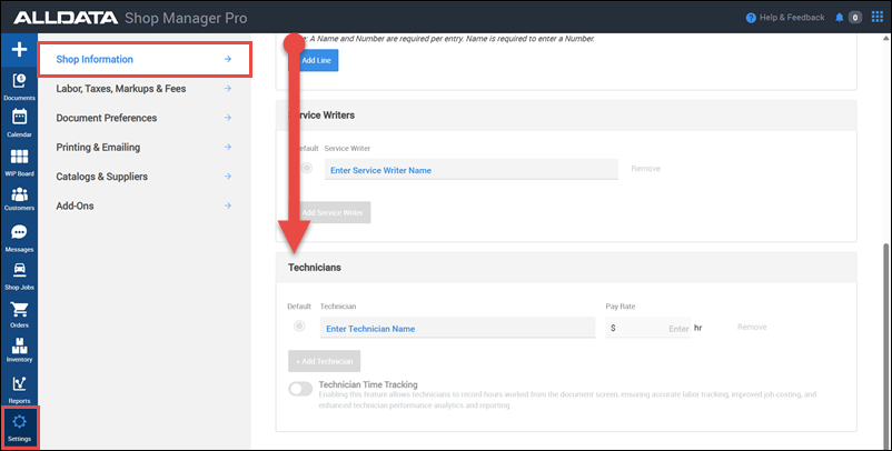 scroll to tech setup