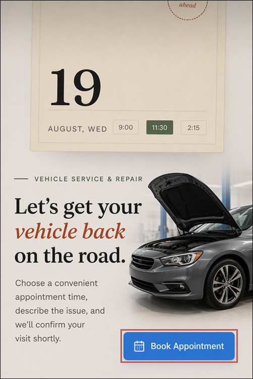 book appointment button