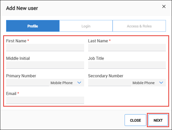 user profile
