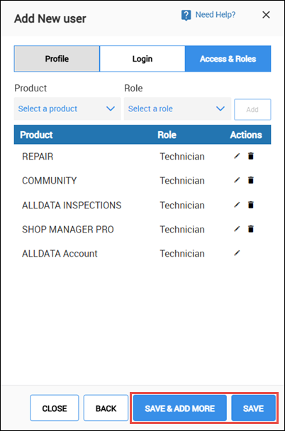 save user access