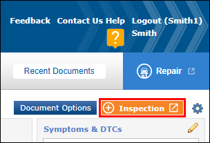 inspection button