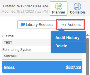 actions then audit history