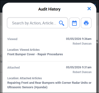 audit history