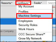 configure machine settings