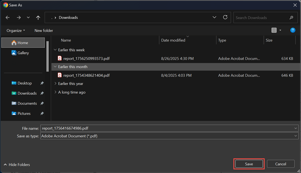 save attachments file
