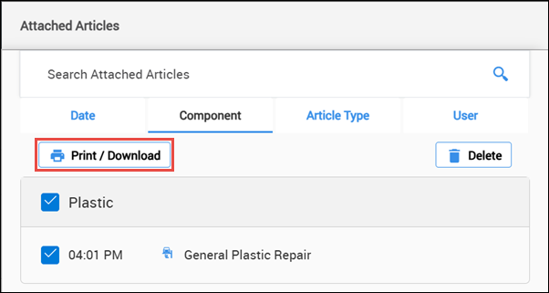 print / download attachments