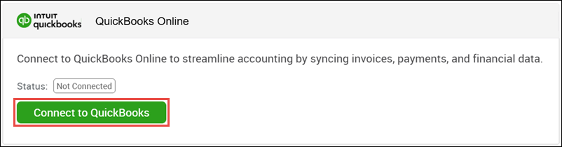 connect to quickbooks