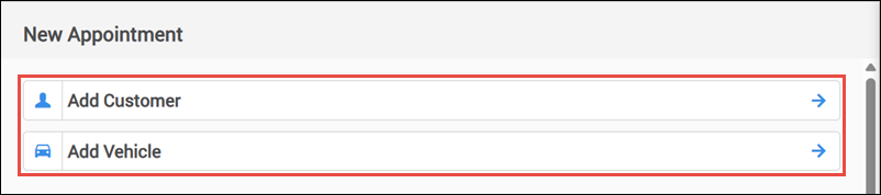 add customer and vehicle