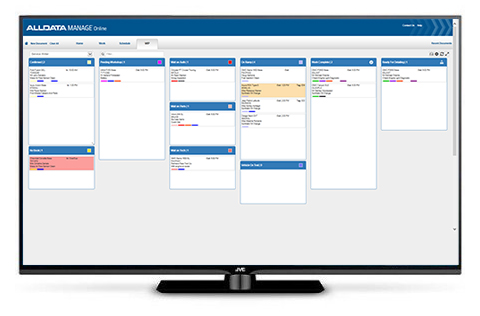 ALLDATA Manage Online Work In Progress Board