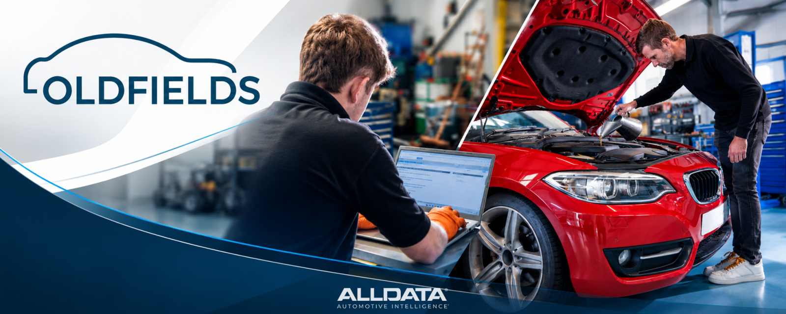Repair excellence event man working on a car in a garage 