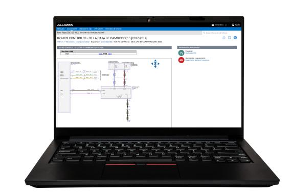 ALLDATA Diagrama de reparación del cableado de un ordenador portátil