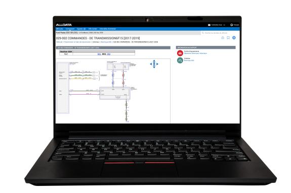 Schéma de réparation ALLDATA pour un ordinateur portable