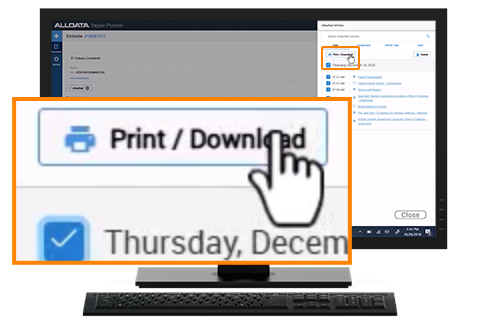 ALLDATA Repair Planner, Attach