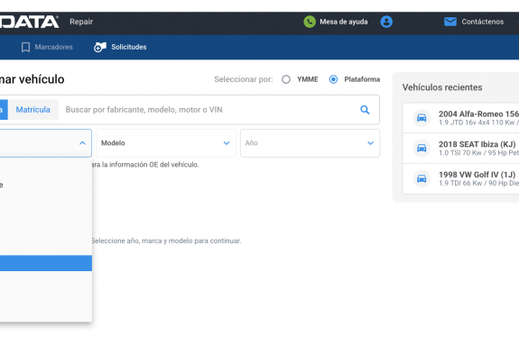 In product screen shot of ALLDATA Repair