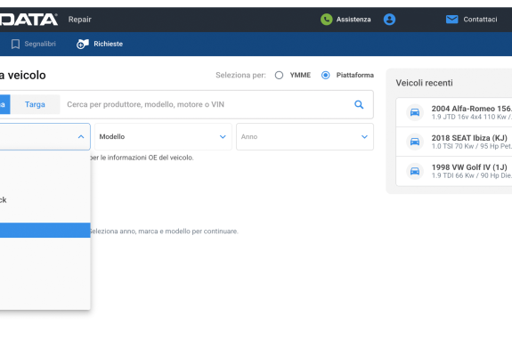 In product screen shot of ALLDATA Repair