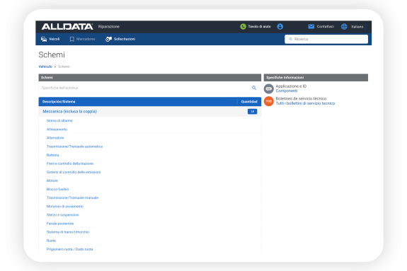 Quick Specifications in ALLDATA Repair
