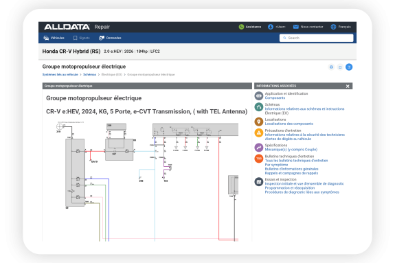 Wiring diagram in ALLDATA Repair