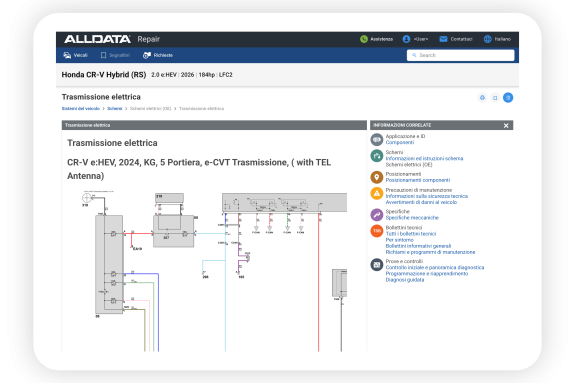 Wiring diagram in ALLDATA Repair