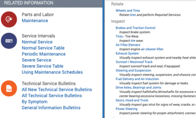 ALLDATA Service Intervals