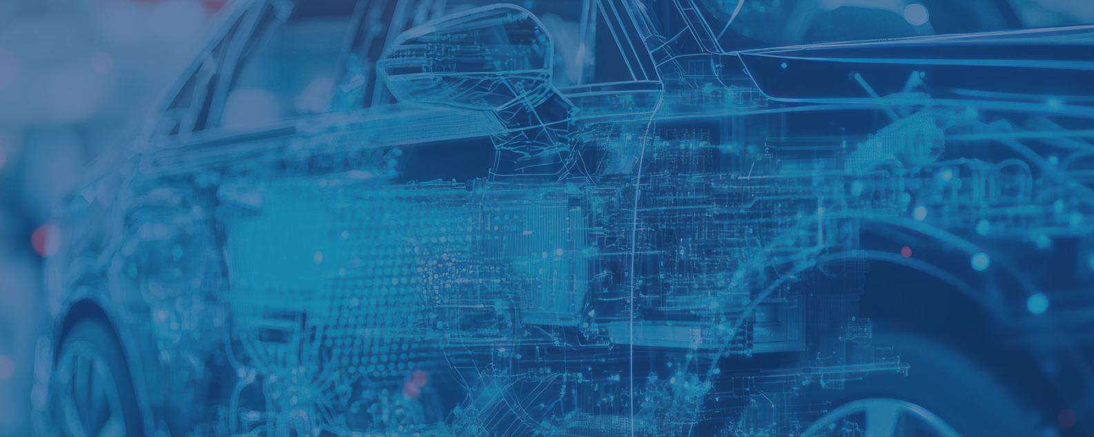 car with digital wires 