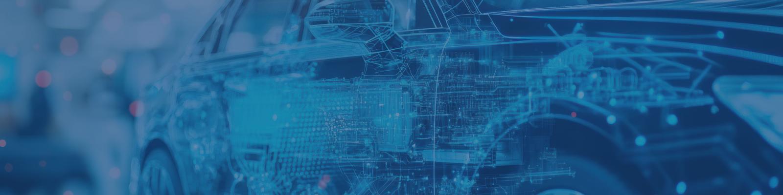 car with digital wires 