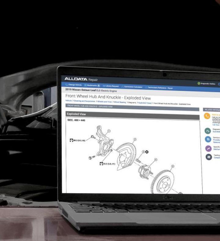 ALLDATA Repair on a laptop