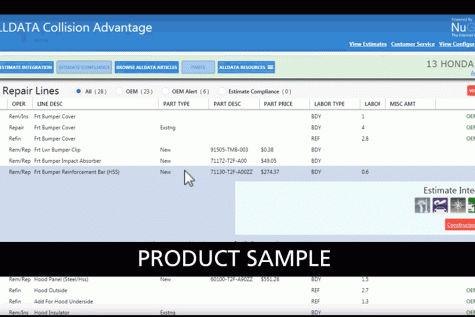 Collision Advantage integrates with major estimating systems