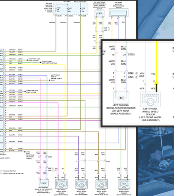 Interactive color wiring diagrams