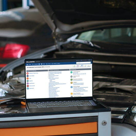 ALLDATA Collision on Laptop in Auto Shop