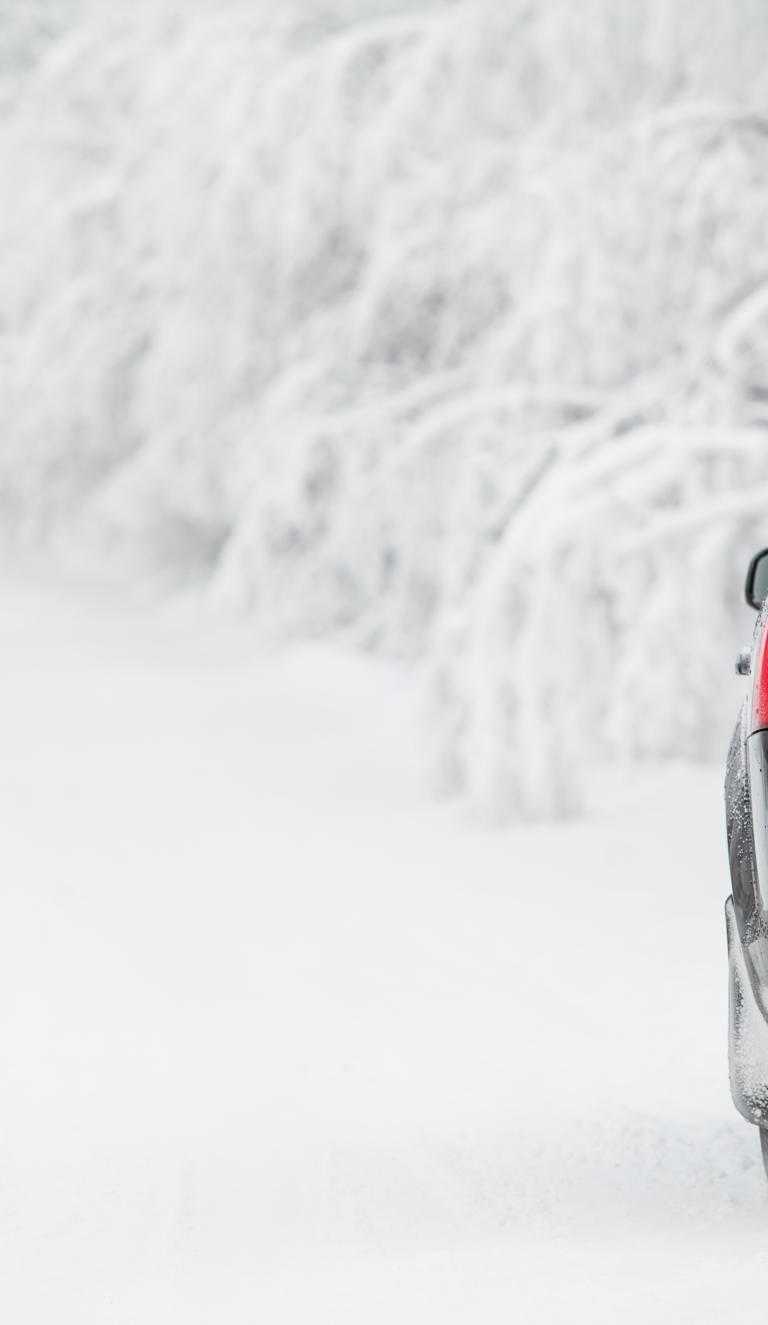 Car stuck in snow